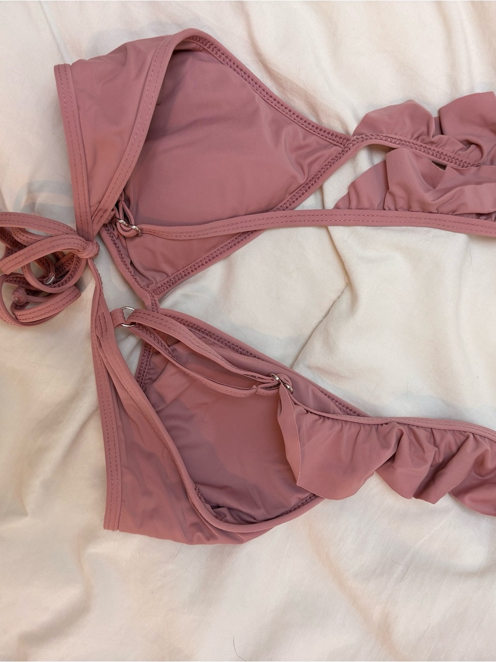 Lulu's Maeve Ruffle Strap / High Waisted Bikini Set - Picture 3 of 6